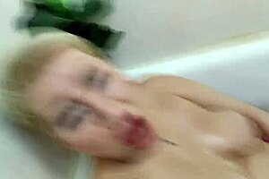 Mature Bitch Toys Pussy Then Deepthroats Cock In Bath