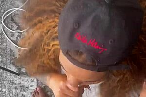 i get so horny sucking this ebony bbc with my bbw girlfriend watching our fat slut play