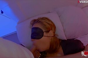 blonde stepmom craves young cock for deepthroat creampie