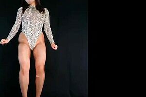 chinese milf in black stockings dances sexy hot...