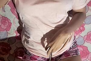 20yo colombian flashes huge natural tits to teacher