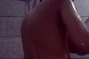 shower jizz explosion covers big teen tits after rough play