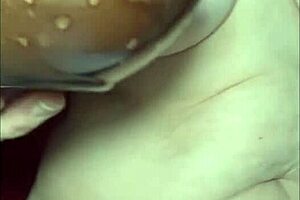 Made special birthday cake for stepson in kitchen creampie