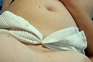 Milf secretary masturbates big naturals outside!!