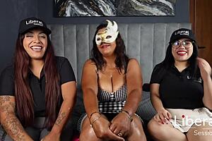 Milf tetona culona begs two strangers to fuck her tight pussy hard?