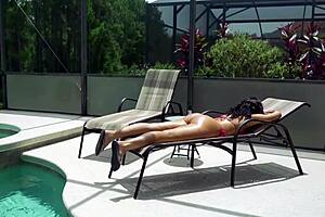 Sexy Helena Price Seduces Pervert Step Son By Pool With BBC