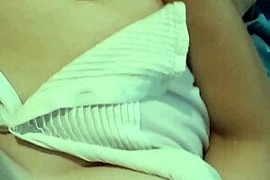 Milf secretary masturbates big naturals outside!!