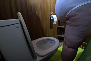 bbw pees on home toilet cam in dirty amateur fetish compilation