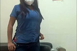 i can't stop groping my big tits and ass alone in this hospital room