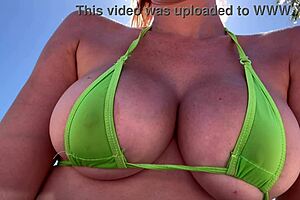 Poolside Peek At Italia Milf Artemisia's Juicy Bikini Tits