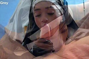 no mercy for skinny blonde latina nun! hardcore pov cowgirl ride + sloppy deepthroat 😈🍆💦