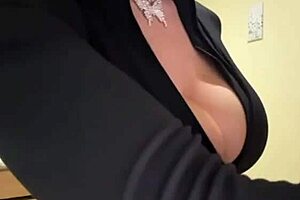 step sis milks her biggest natural tits on homemade webcam