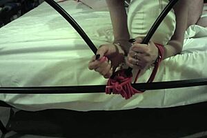 she's all tied up on that bed front cam catches her master pounding her hard you see every rough thrust 🔥