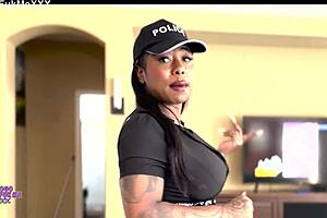 gogo rocks police cosplay. ebony milf big tits fucked homemade monster bbc creampie ass