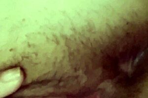 latina milf masturbates her hairy wet pussy solo