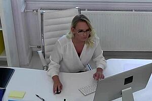 nina's awesome secretary skills in lingerie heels got me hard uh