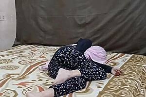 Skinny Indian beauty deepthroats uncle's monster cock desi creampie closeup