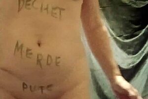 french maid slave auto-fucks in public toilet 2025