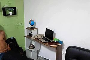 Horny Latina Milf Employee Fucked Hard In Office Homemade Action!