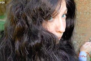 scared curvy influencer lost in forest ditches bear fear for my big cock creampie ride