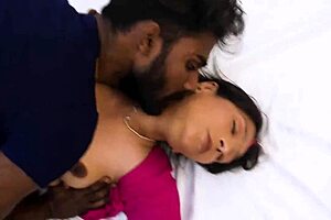 Indian college boy sneaks home alone for tight maid pussy pounding