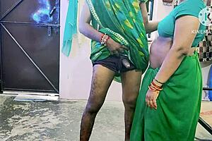 Horny Indian desi bhabhi bends over doggystyle for big cock hardcore pounding