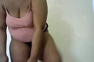 Ebony BBW Spreads Legs and Pisses with Hairy Wet Pussy