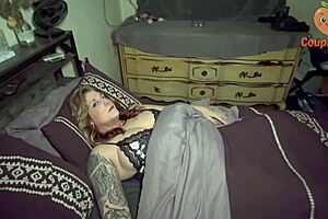 Big-titted milf stepmom shares bed for taboo pussy pounding