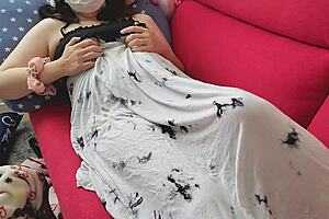 chubby japanese wife pinches nipples feeling so good?