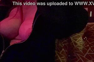 italian stepmom artemisia love flashes juicy natural tits nipples at nightclub dancing public horny wife