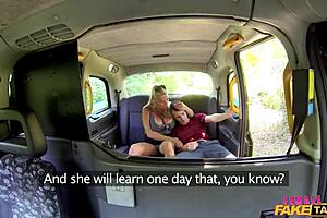 Blonde Big Tits Pornstar Fucks Skinny Student Taxi