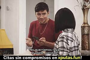 brunette latina milf sucks cock doggystyle fucked creampie spanish subs