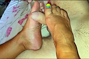 stepmom's tongue licks cock close before taboo pounding