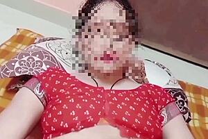 janvibhabhi screams as tight indian pussy gets doggystyle closeup pounding