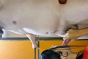 Neighbor Gives Massive Latina Maid Blowjob