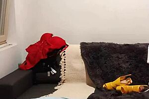 German Milf Prostitute Sandra Pumps Swollen Vagina Eats Cum Dog Food