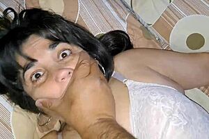 rough mommy rams bottle deep in her hairy wet pussy 😈🍆💦