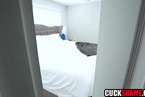 caught cuck spying on wife deepthroating black cock?