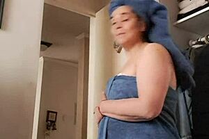 milf brunette latina sucks cock deep then takes facial cumshot 💦😈