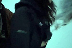 country mom risks outdoor dick ride almost caught in heavy snow storm