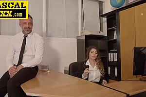 PETITE ITALIAN MILF WITH BIG TITS HUMILIATED AND POUNDED AT WORK