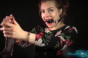 hey housewife, bound and gagged on my big black dildo handjob?