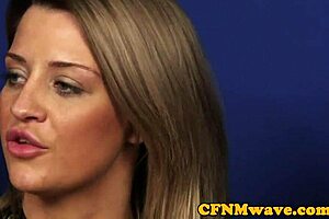 COCKHUNGRY cfnm babes TEASE and SUCK guys in humiliating 4some handjob frenzy