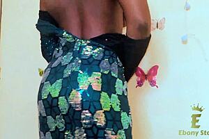 New girlfriend in dress wants cowgirl sex now?