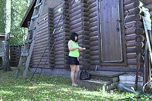 Milf Skirt Hiker Skips Panties For Public Dildo Anal In Short Skirt Exposure