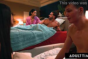 Adult Time MILF Dana Vespoli And Hubby Catch Stepbae Alexia Anders Stepbro Sloppy Fuck