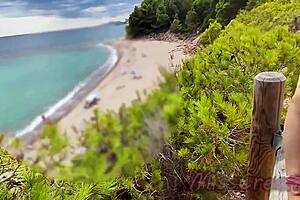 French Milf Misscreamy Swallows Stranger Cum After Beach Blowjob