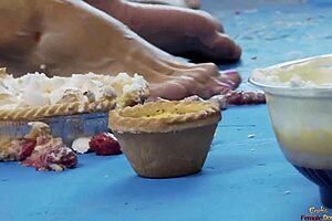 blonde milf friend licks shaved pussy messy on floor hmm?