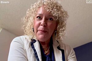 stepmommy's juicy pussy fingers itself for her needy boy closeup