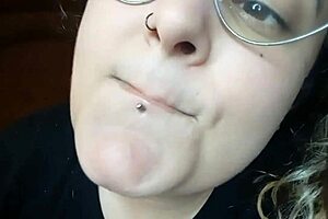 sweet thin lips shining with fresh gloss closeup